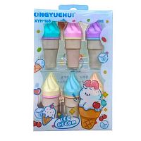 Набор маркеров текст.  6цв. КОКОС "Ice Cream" 252422 мини,скош.,1-4мм,ПВХ-уп.