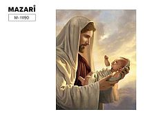 Мозаика алмазная MAZARI "Иисус с младенцем" M-11190 40*50см,полн.выкл.,к/к