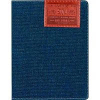 Дневник 1-11кл. deVENTE "Dark blue jeans" 2020952 крем.бум.,джинс.ткань,поролон,аппл.