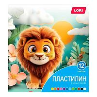 Пластилин 12цв., 15гр. LORI "Весёлые друзья" Плф-007 пенал