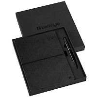 Набор подар. (ежедневник 2027г. А5 184л. Berlingo кож.зам."Casual" чёрный,ручка) DD7_S0001