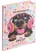 Записная книжка д/девочек Проф-Пресс А5  80л. "Дружелюбный пёсик-1" 80-5769 тв.обл.,глиттер