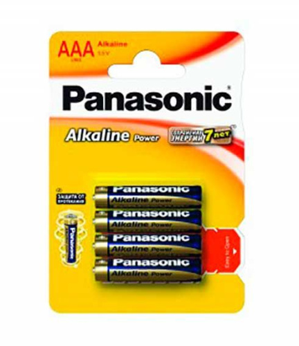 Батарейка Panasonic Alkaline LR03 BP4 + картинка