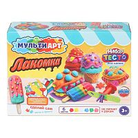 Тесто для лепки  6цв. MULTIART "Лакомка" PDSET-MA120039-WOT с формочками
