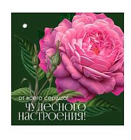 Бирка для подарков А8 "От всего сердца! Чудесного настроения!" 2901888 глянц.уф-лак