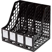 Лоток вертик.4-секц. ATTOMEX 3040411 чёрный,полипропилен,сборный,32,1*26*29,5см