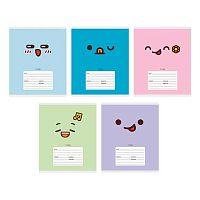 Тетрадь 18л. (клетка) ЭКСМО "Emoji" ТКЛ187579 мел.карт.,выб.лак