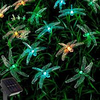 Гирлянда д/сада "Стрекоза" 5м,20л.,8 реж.,LED,чёрн.пров.,белый,мультицвет 732-185