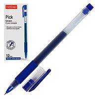 Ручка гелевая ХАТ "Pick" 080024 синяя,0,5мм,резин.грипп,к/к