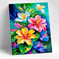 Картина по номерам Котеин "Разноцветные лилии" 15*20см KH1244 (14цв.)