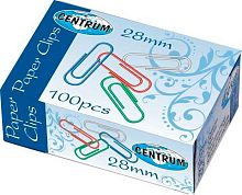 Скрепки 28мм 100шт. CENTRUM 80133 цв.