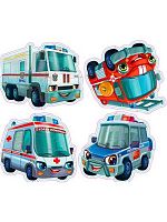 Пазл мягкий Рыжий кот "Важный транспорт" П-5803 (4шт) изолон