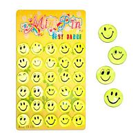 Значок светоотражающий Смайл 45мм жёлтый 2798-2 Кбр2798-2