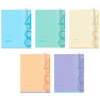 Тетрадь 48л. (клетка) BG пластик.обл. "Delicate colors" 06788 асс.