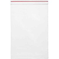 Пакет с защелкой deVENTE Zip Lock 10*15см 9054208 прозр.,с красной полосой,ПНД,35 мкм