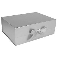 Коробка подар. КОКОС "Бантик" 253941 серебро (25*33*12см)
