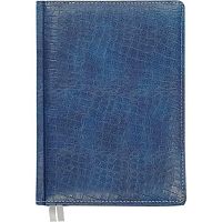 Ежедневник н/д В6 136л. ATTOMEX кож.зам. "Croco" 2035041 синий,бел.бум.