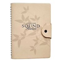 Бизнес-тетрадь А5  96л. INFOLIO спираль "Shadow" I1776/beige беж.,мягк.обл.,клетка,на кнопке