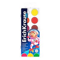 Краски 12цв. EK "Kids Space Animals" 61360 аквар.,медов.,с УФ защитой яркости
