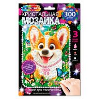 Мозаика кристальная МУЛЬТИ АРТ "Корги" CRYST-139890 17*23см