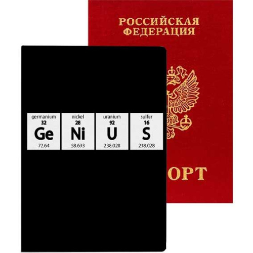 Обложка д/паспорта deVENTE "Genius" 1030103 кож.зам.soft touch,5отд.д/визиток