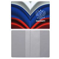 Обложка д/паспорта КЛЕРК "Россия" 230872 ПВХ,печать б/уголков