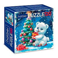 Пазлы  120 ХАТ А5 Premium "Мишка с подарками" 32930