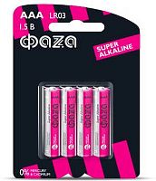 Батарейка ФAZA LR03 Super Alkaline BL-4
