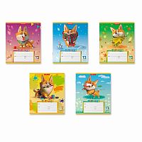 Тетрадь 12л. (клетка) EK "Корги" 51407